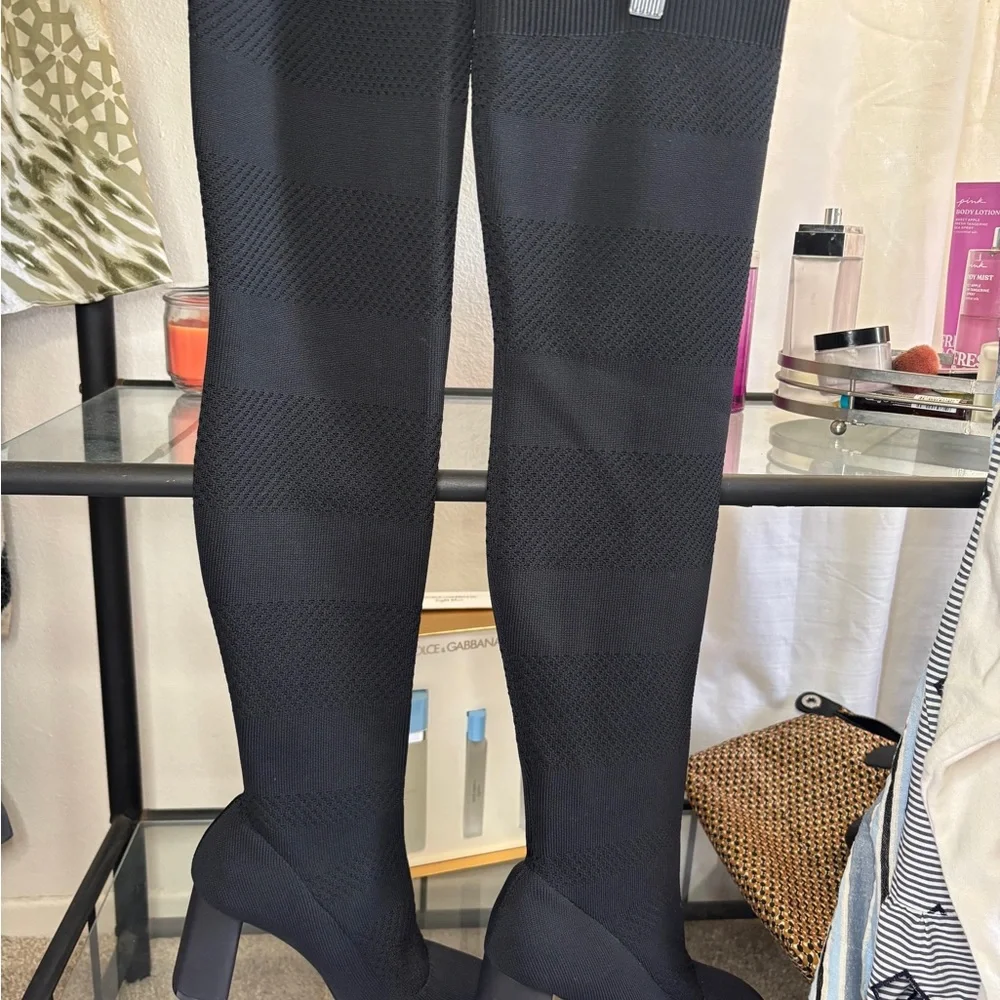 Zara Black Over-the-Knee Boots